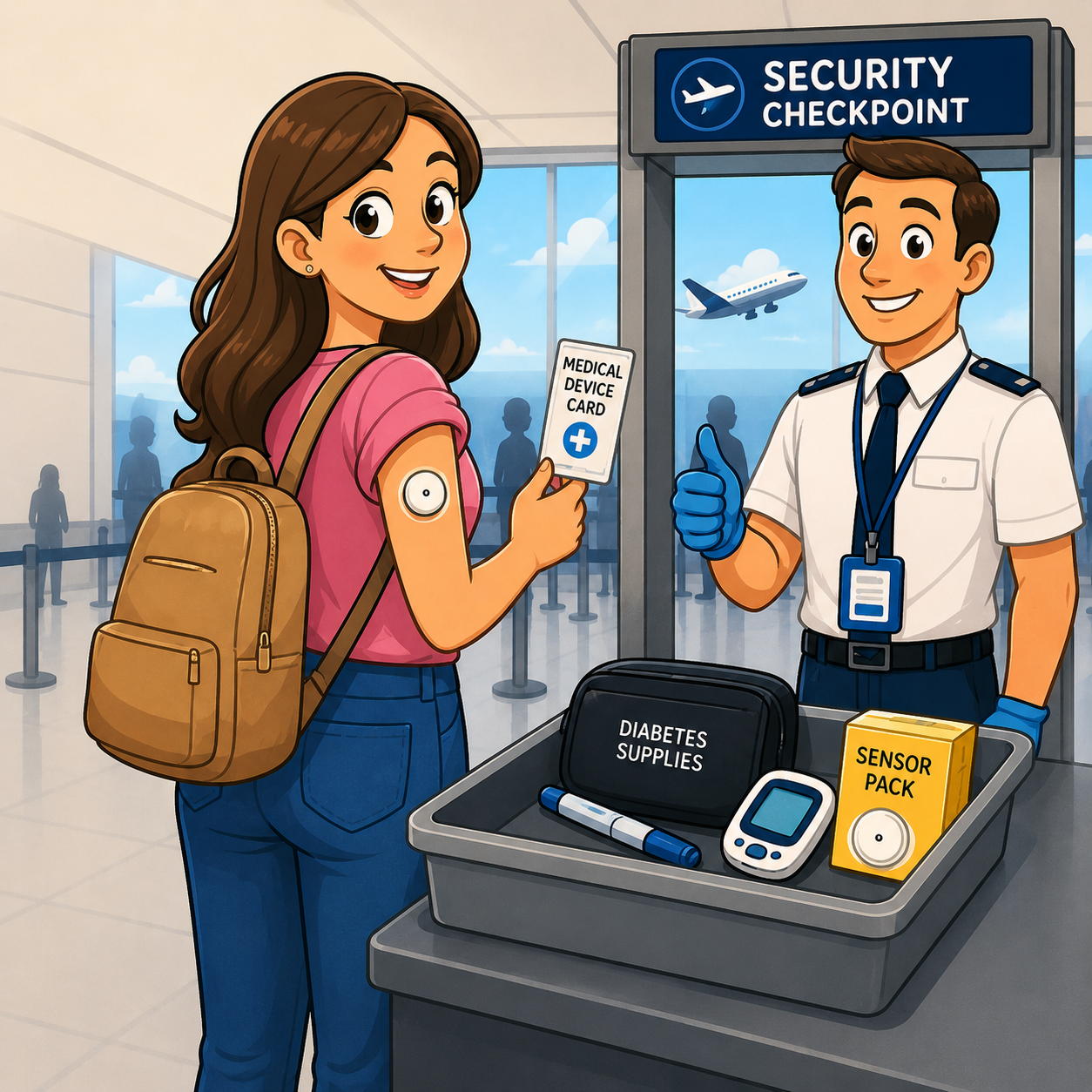 Can you wear a CGM through airport scanners?