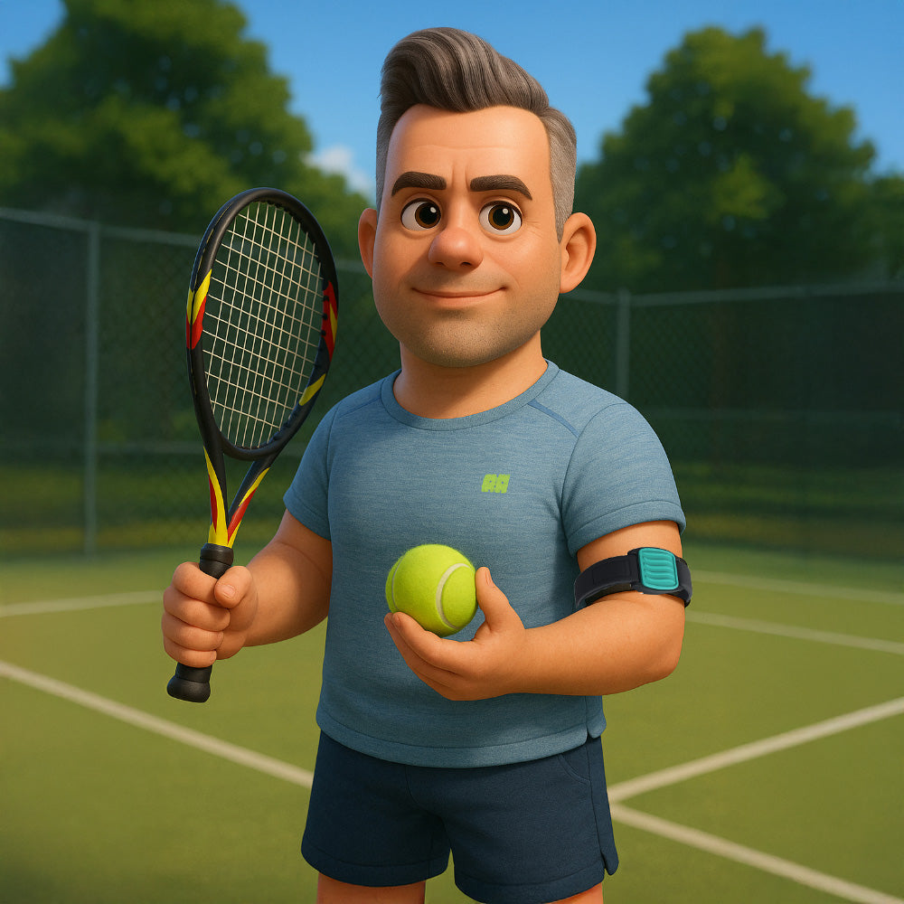 Libreband armband cover for Freestyle Libre glucose sensor CGM in Black and Pewter with Wave design on faceplate.