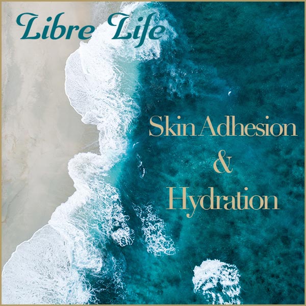 Title of Libre Life. Subtitle Skin Adhesion and Hydration.