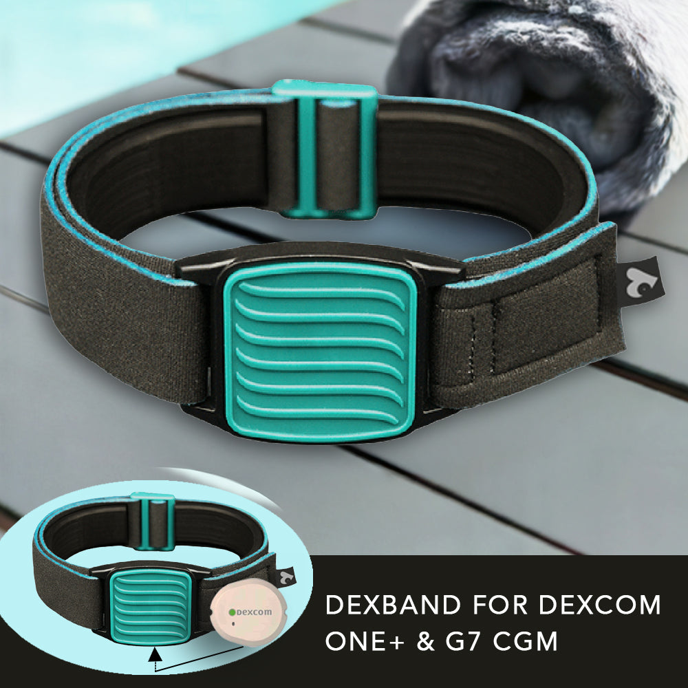 Dexcom G7/ONE+ CGM Armband Cover - Sports &amp; Swim Teal Wave Dexband