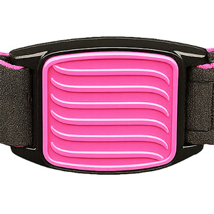 Dexband CGM armband magenta wave close-up, compatible with Dexcom G7 and ONE sensors. LML3897, LML3903, LML3910, LML4993.