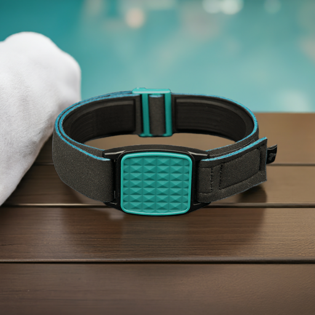 Freestyle Libre 2 CGM Sports &amp; Swim Armband - Teal Pyramids Libreband