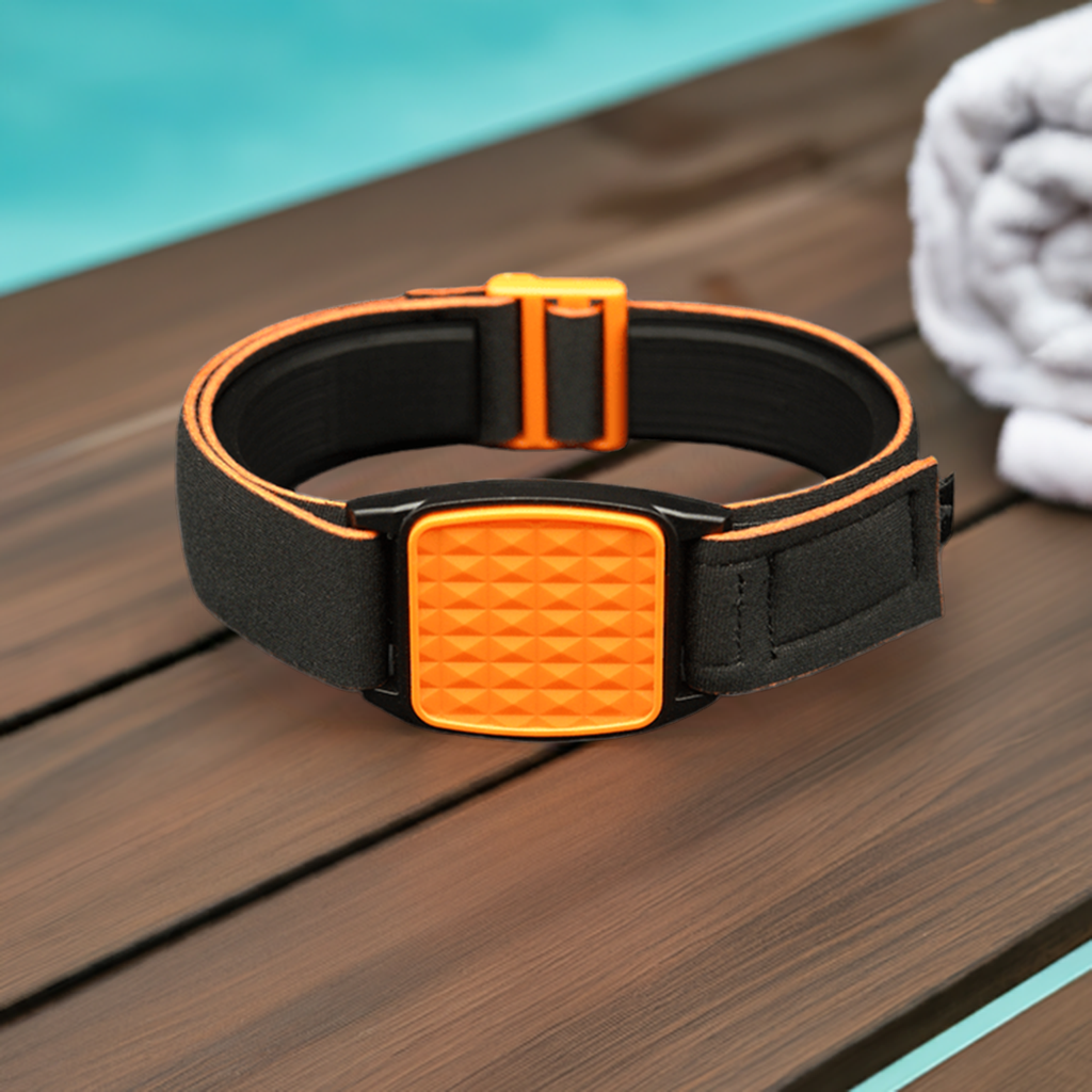 Freestyle Libre 2 CGM Sports &amp; Swim Armband - Orange Pyramids Libreband