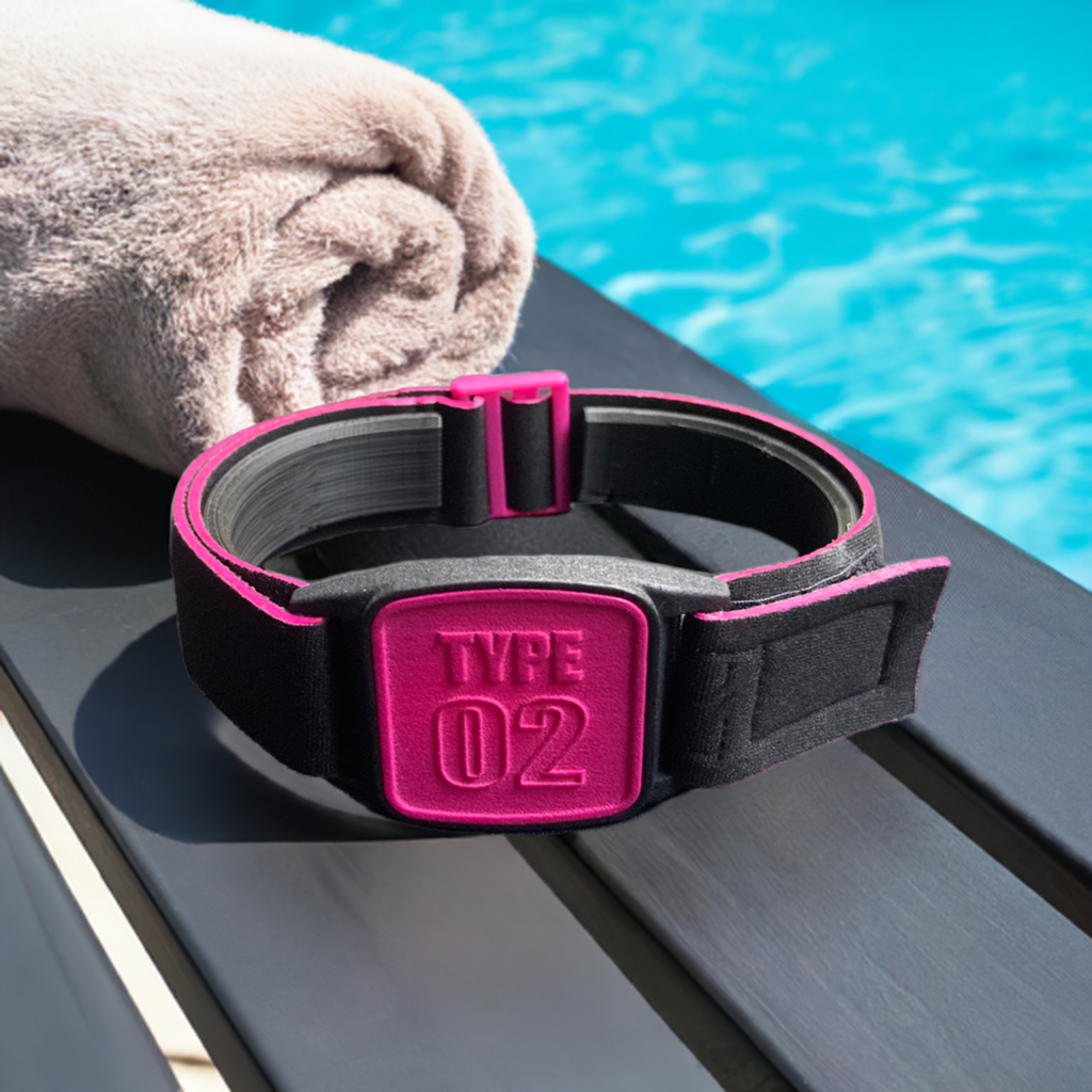 Freestyle Libre 2 CGM Sports &amp; Swim Armband - Magenta Type 02 Libreband