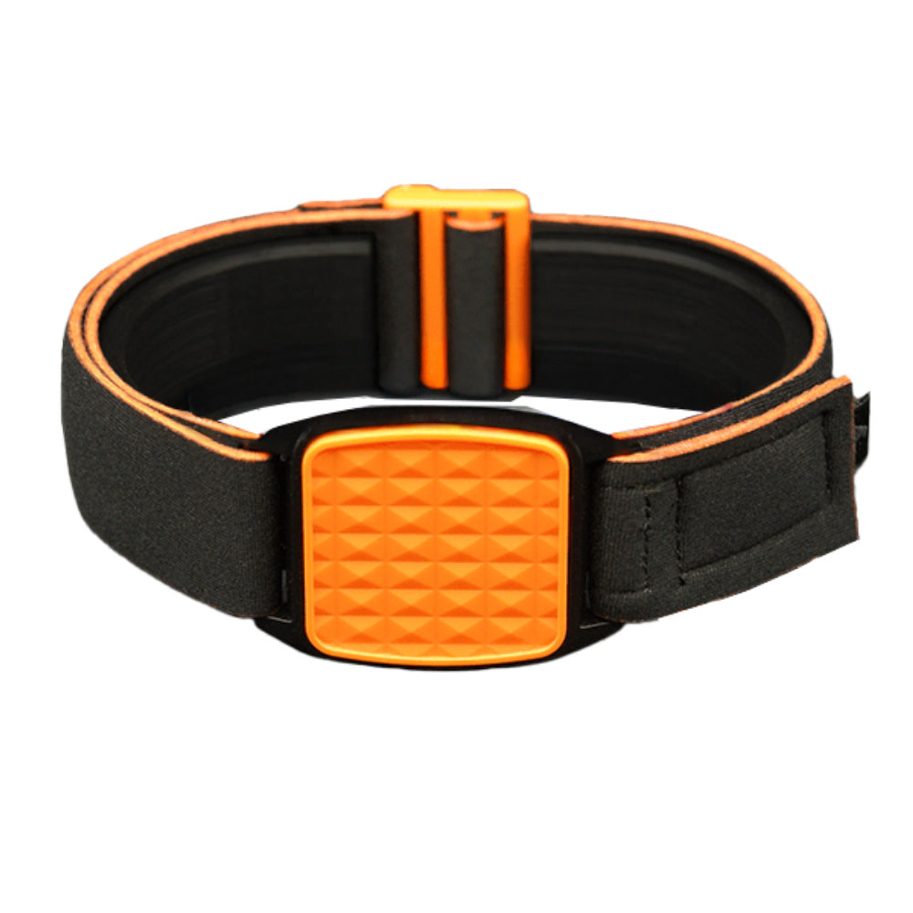 Libreband Armband for Freestyle Libre 1 &amp; 2. Orange cover with pyramids design. LML4566, LML2890, LML2838, LML2845.