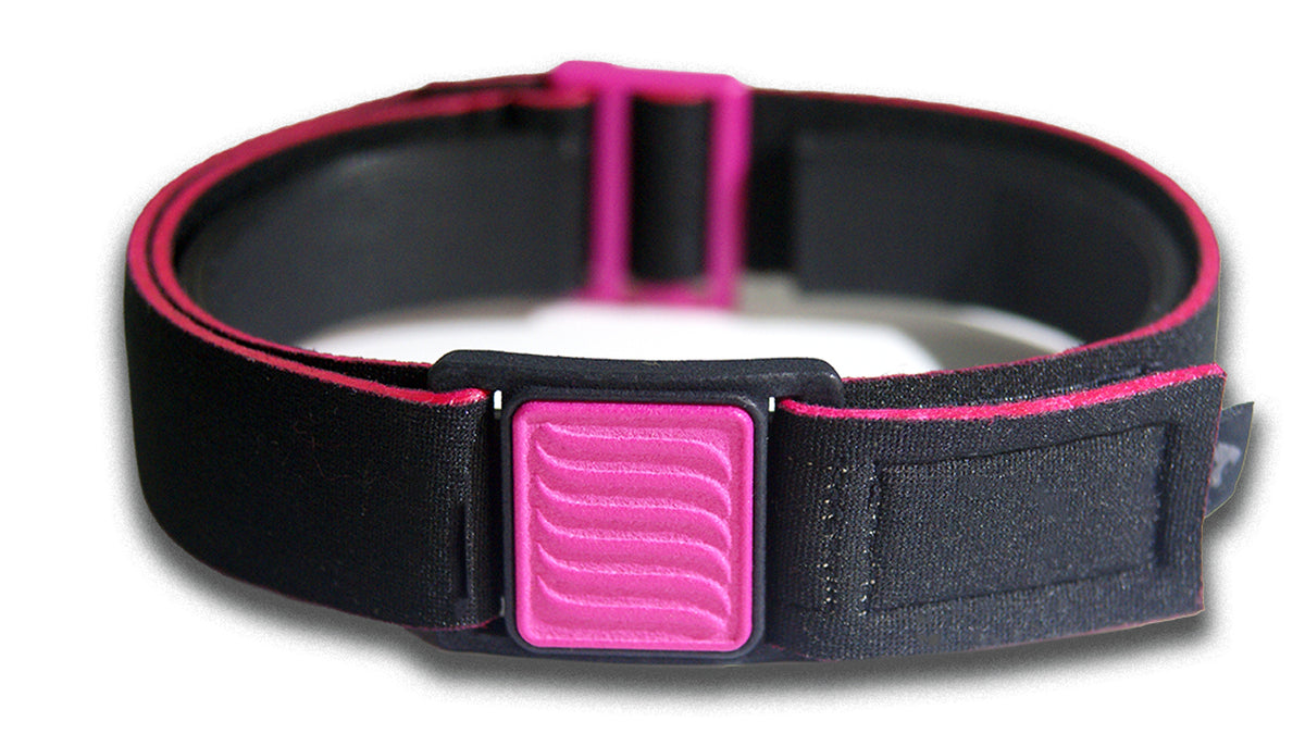 Libreband Armband for Freestyle Libre 3. Magenta cover with Wave design.