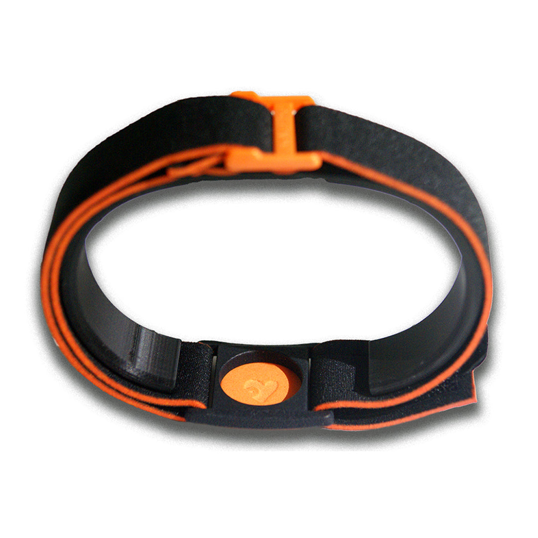 Libreband Armband in reverse with orange cover.