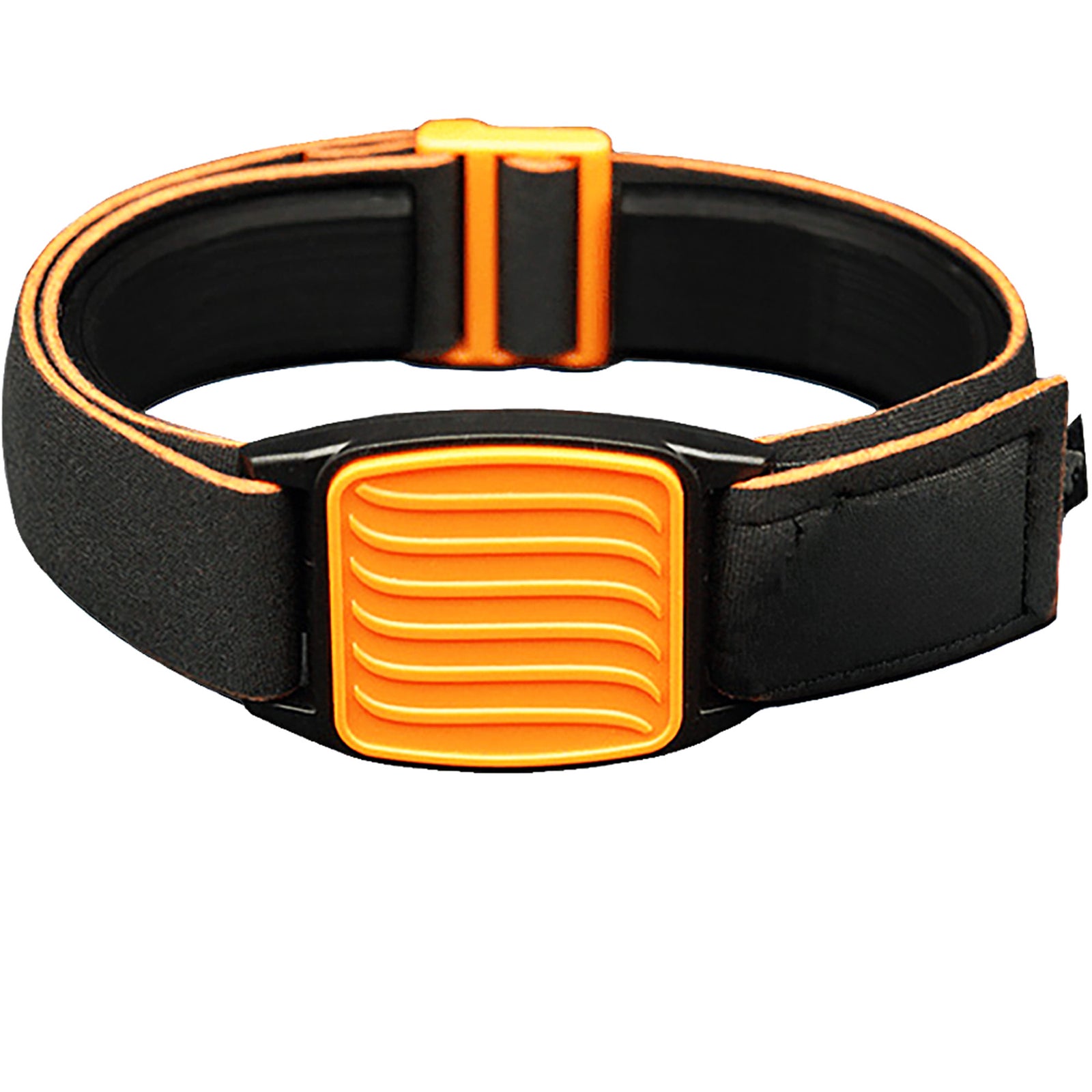 Libreband CGM armband for FreeStyle Libre 2 with orange wave cover and water-resistant neoprene strap, for everyday wear, sport and swimming