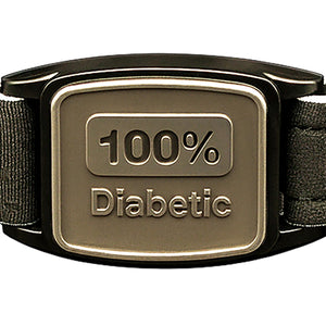 Libreband CGM armband pewter 100% Diabetic cover close-up, compatible with FreeStyle Libre 2. LML4603, LML3064, LML2494, LML2500.