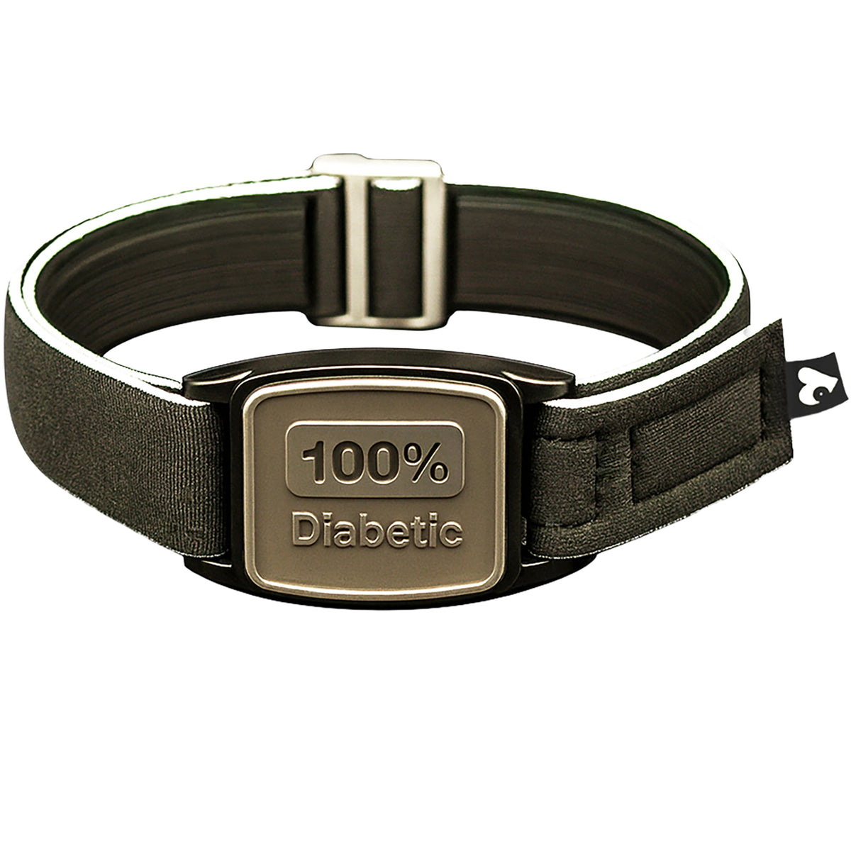 Libreband CGM armband for FreeStyle Libre 2 with pewter 100% Diabetic cover and water-resistant neoprene strap