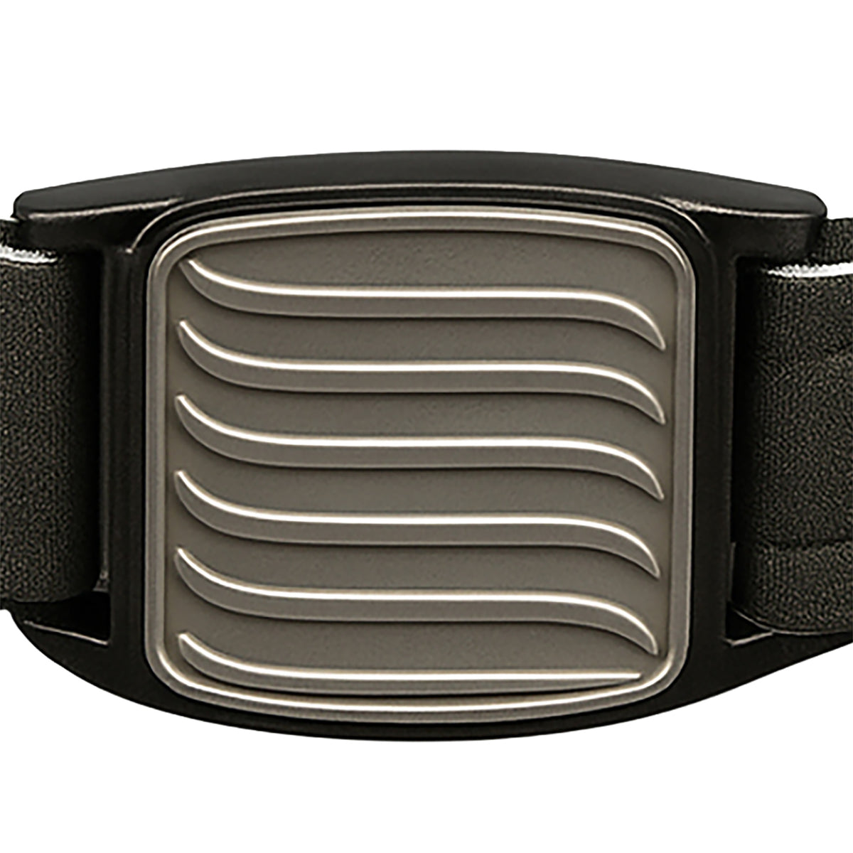 Libreband CGM armband pewter wave cover close-up, compatible with FreeStyle Libre 2, showing wave design detail. LML4665, LML2982, LML2555, LML2562.