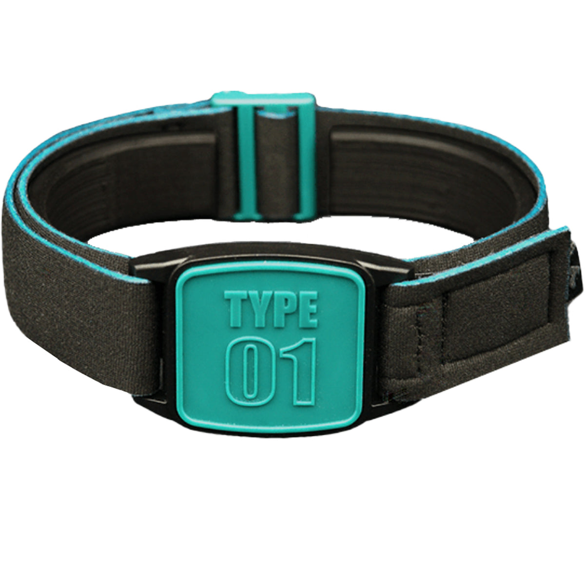 Libreband CGM armband for FreeStyle Libre 2 with teal Type 01 cover and water-resistant neoprene strap, for everyday wear, sport and swimming