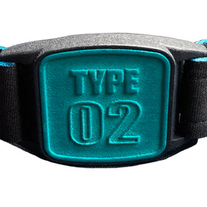 Libreband CGM armband teal type 02 cover close-up, compatible with FreeStyle Libre 2 sensor. LML4726, LML3675, LML2432, LML2449.