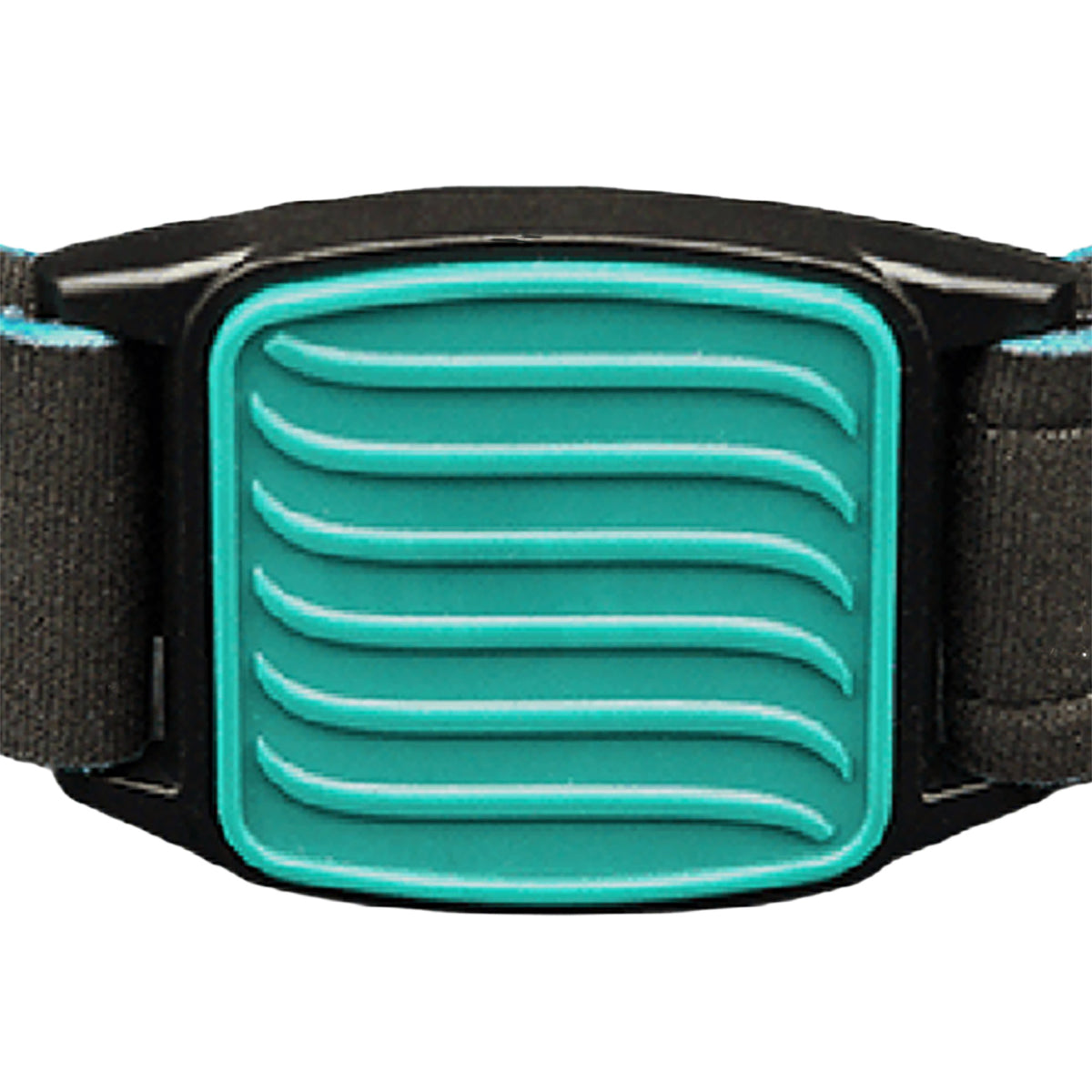 Libreband CGM armband teal wave cover close-up, compatible with FreeStyle Libre 2, showing wave design detail. LML4733, LML2951, LML2456, LML2463.