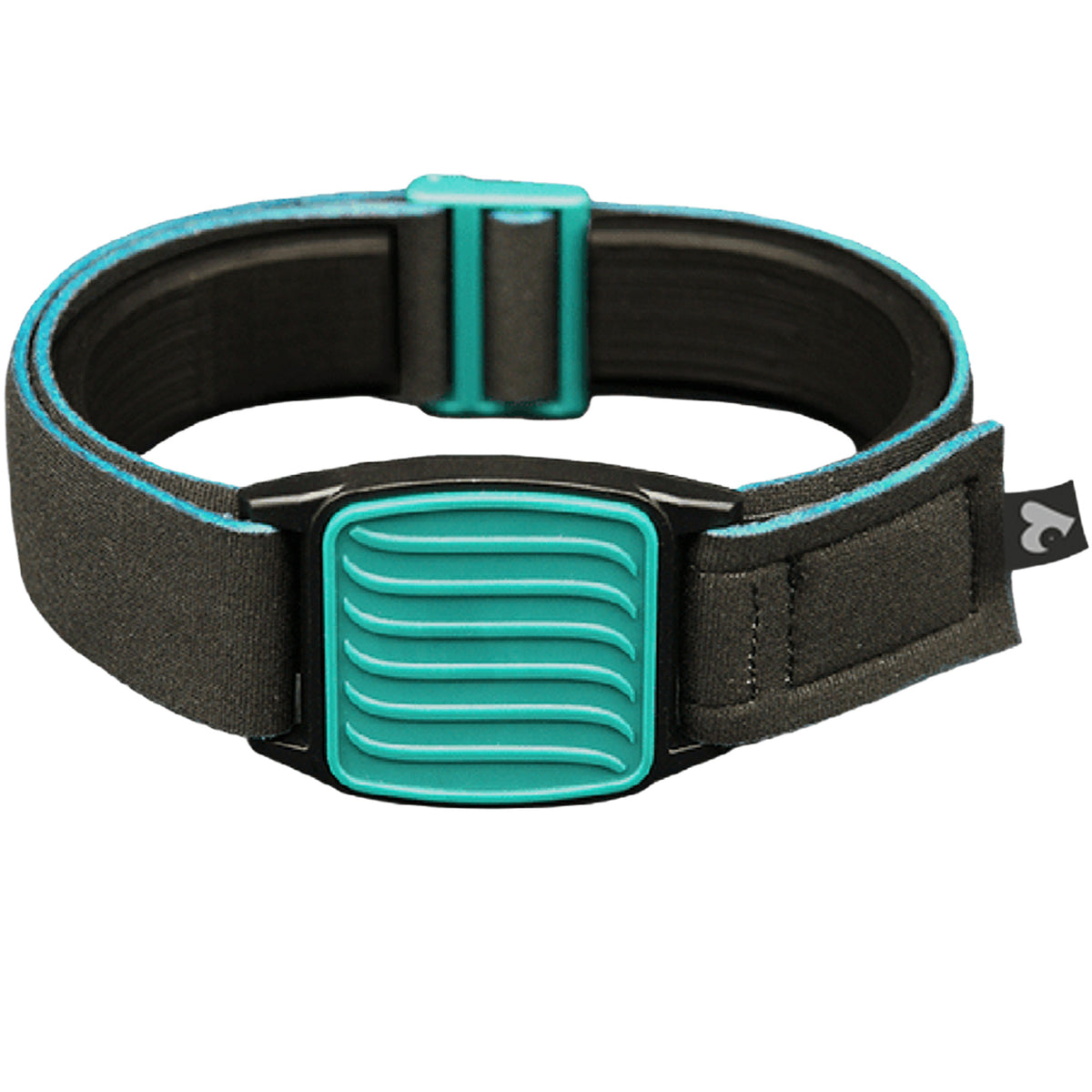 Libreband CGM armband for FreeStyle Libre 2 with teal wave cover and water-resistant neoprene strap, for everyday wear, sport and swimming