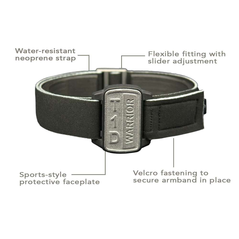 Highlights of 4 design features of Dexband armband covers. Armband to protect for Dexcom G6 sensor cgm.