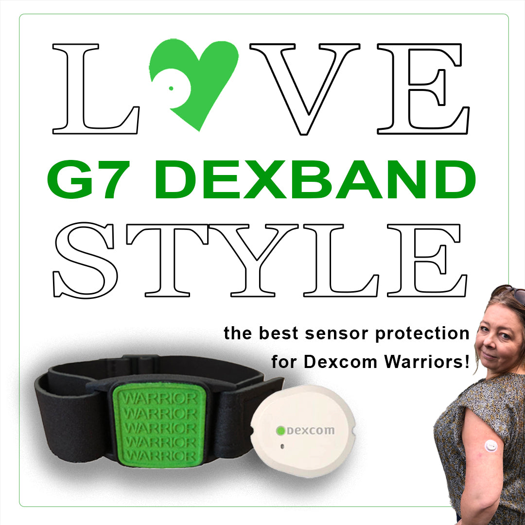 Love G7 Dexband style, the best sensor protection for Dexcom Warriors advert.