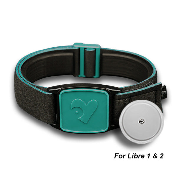Freestyle Libre 2 CGM Sports &amp; Swim Armband - Teal Heart Libreband