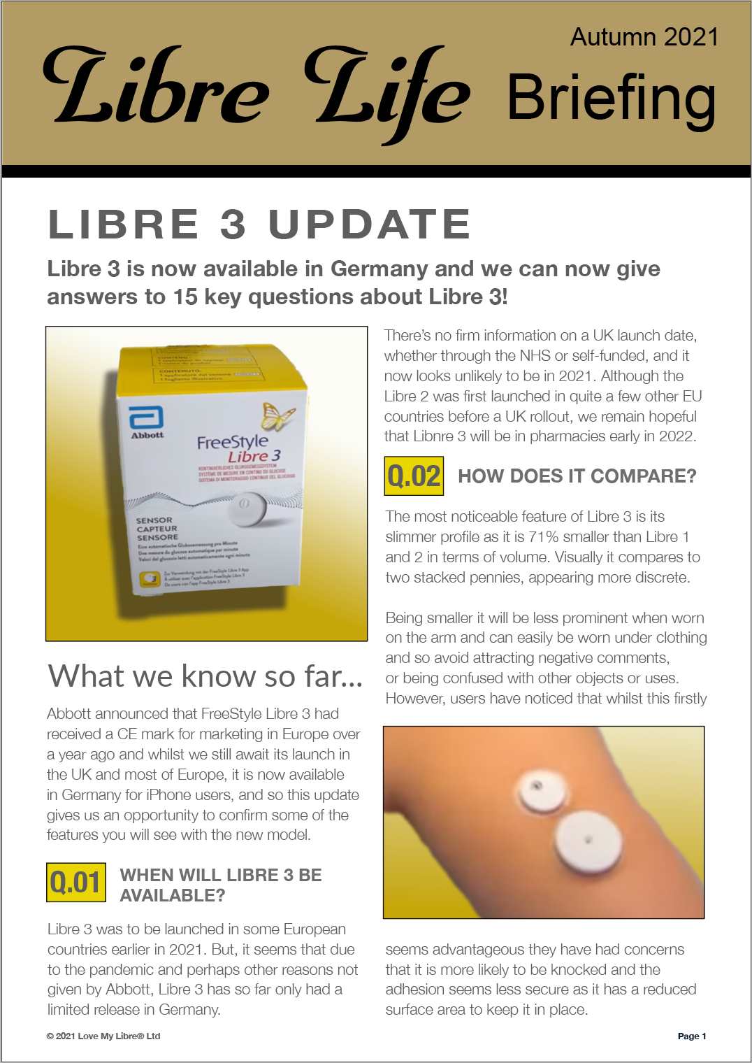 Libre Life Briefing: Libre 3 Update