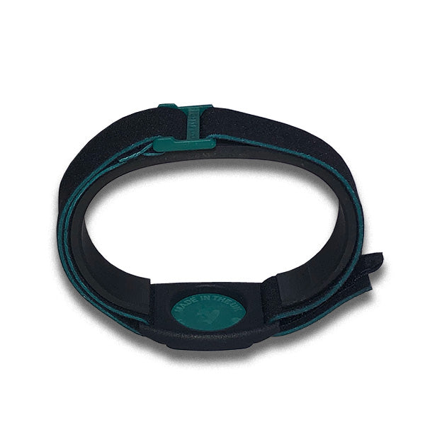 Dexband armband in reverse with teal cover.
